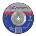 Continental Abrasives 7" x 1/8" x 5/8-11" Signature T27 Depressed Center Cutting and Grinding and Notching Wheel A6-10701172